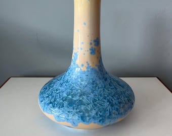 Crystalline Glazed Pottery Bottle Vase