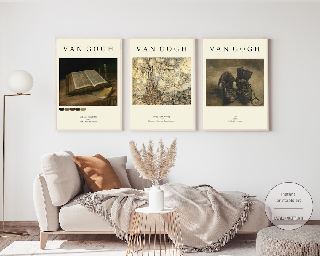 Vincent Van Gogh Poster Van Gogh Prints Set of 3 Museum - Etsy
