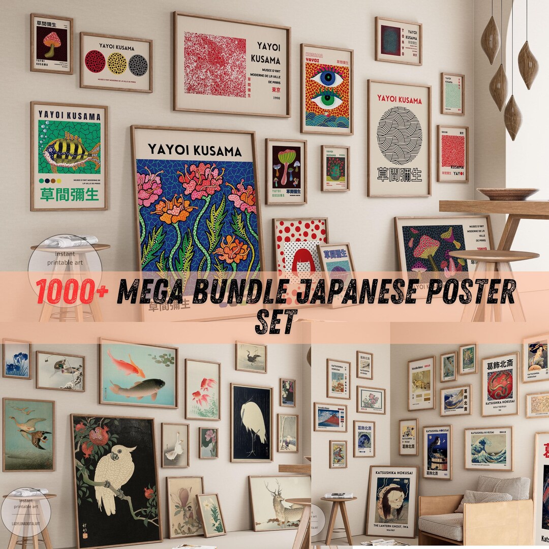 Vintage Japanese Gallery Wall Set of 1000+,asian Printable Wall Art ...