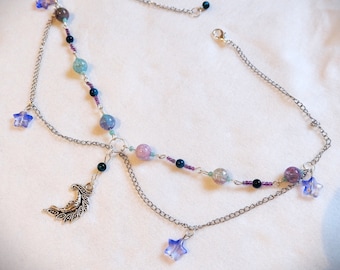 Hemelse zon kralen ketting, grillige Fairy sieraden, Fairycore Choker cadeau voor haar