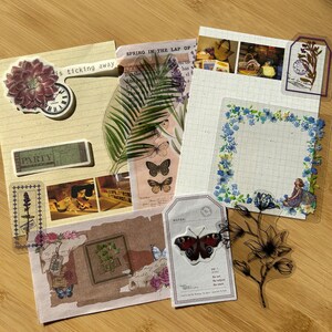 Vintage Floral Scrapbook Kit (40+ pieces)