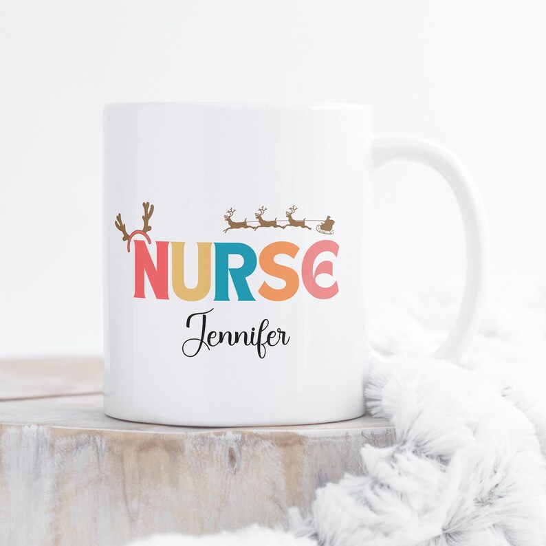 Personalized Nurse Mug, Custom Name Coffee Cup for Nurses, Unique Gift