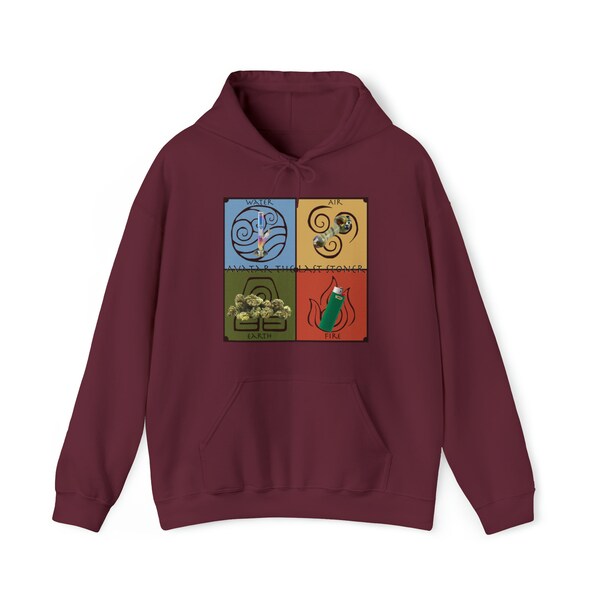 Stoner avatar four elements Unisex Heavy Blend™ Hooded Sweatshirt