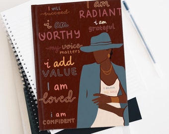 Affirmation Self Love Journal, Self-Care, Manifest Journal, Gift for a Black Woman, Gifts for Her, African American, Small Business Gift