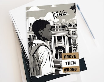 King Journal, Melanin Journal, Journal for Black Men, melanin gift,  journal notebook, black owned business, Gifts for Him, Gift for Son