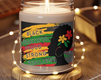 Melanin Candle, Affirmation Candle, Black History Candle, Pan African Gifts, Black Woman Gift, Black Owned Business, Black History Gift
