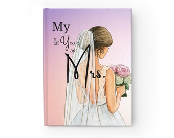 Diario del primer año de casados, diario de bodas, regalo de bodas, regalo para la novia, regalos para ella, diarios y cuadernos, regalo de novia para el día de la boda