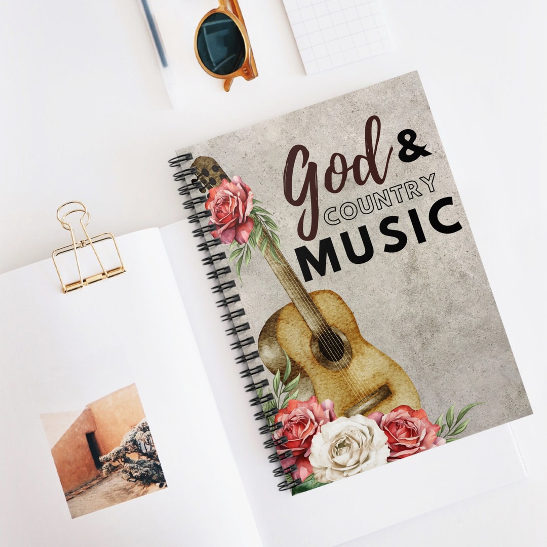 Country Notebook Example God & Country Music Notebook, Country Lover Gift, Western Gift, Western ...