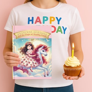 Libro de princesas personalizado: una aventura mágica de unicornio que enseña a comer de forma saludable: el regalo perfecto para niñas