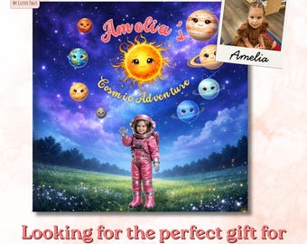 Personalized Birthday Gift Kids Book: Cosmic Adventure, Unique Space Story
