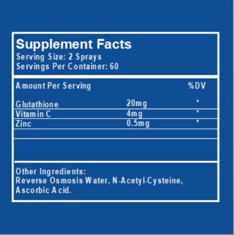 Glutathione Nasal Spray Vitamin C Zinc All Natural Immune Support Etsy