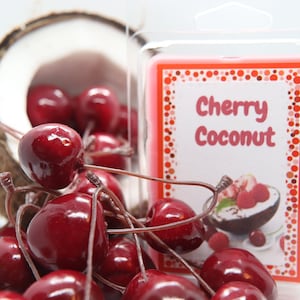 Cherry Scented Wax Melts, Wax Melts, Wax Cubes, 100% Soy Wax Fragrance 1 Pack / 6 Cubes.  Buy any 2 wax melts and get a random one free.