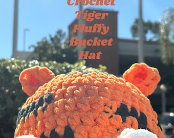 Tigger Crochet Fluffy Bucket hat