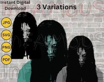 Digital Download The Ring Horror Movie Image High-Resolution Printable | SVG PNG PDF | Clip Art  | jpg wall art halloween