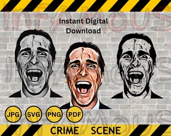 Digital Download American Psycho Image High Resolution Printable | SVG PNG PDF | Clip Art  | jpg dxf eps wall art