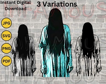 Digital Download The Ring Horror Movie Image High Resolution Printable | SVG PNG PDF | Clip Art  | jpg dxf eps wall art