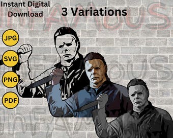 Digital Download Halloween Horror Movie Image High-Resolution Printable | SVG PNG PDF | Clip Art  | jpg wall art