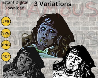Digital Download The Exorcist Horror Movie Image High Resolution Printable | SVG PNG PDF | Clip Art  | jpg dxf eps wall art