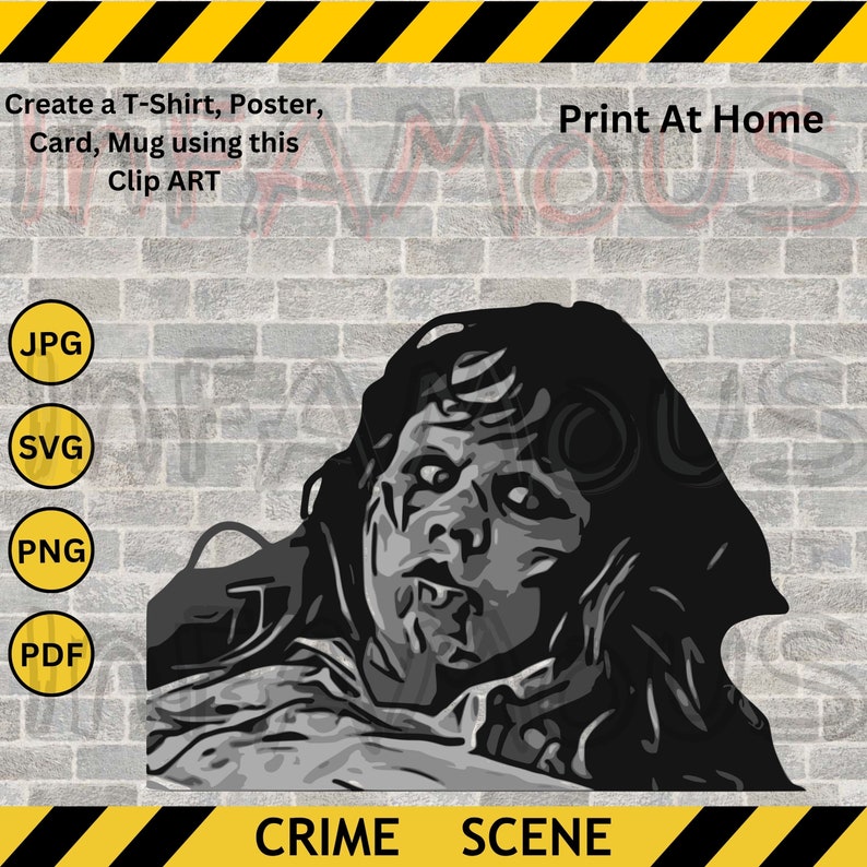 May include: Black and white illustration of a child's face with a distressed look. The child is lying down with their head turned to the side. The image is labelled "CRIME SCENE".