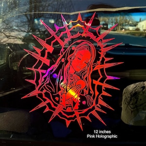 Virgen De Guadalupe Decal Graphic Sticker | Trucks | Cars | Walls | SVG| Removable | Valentines Gift | Mothers Day Gift | Fathers Day Gift