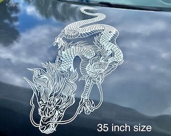 Dragon Hood Decal | Large Chinese Dragon Vinyl Sticker | Asian Dragon Car Hood Graphic for Cars, Trucks & SUVs |