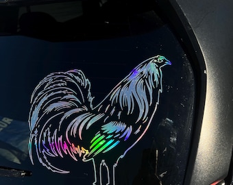 Rooster Decal | Farm Rooster Vinyl Sticker | Country Ranch Truck Window Car Decal |