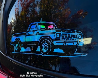 Classic Ford F150 Truck Decal | Vintage Ford Pickup Vinyl Sticker | Truck Lover Car Window Decal for Trucks, SUVs & Tailgates |