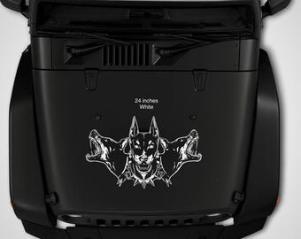Cerberus Decal | Three-Headed Dog Vinyl Sticker for Car, Truck, SUV | Greek Mythology Window Decal | Weatherproof Outdoor Vinyl | Christmas