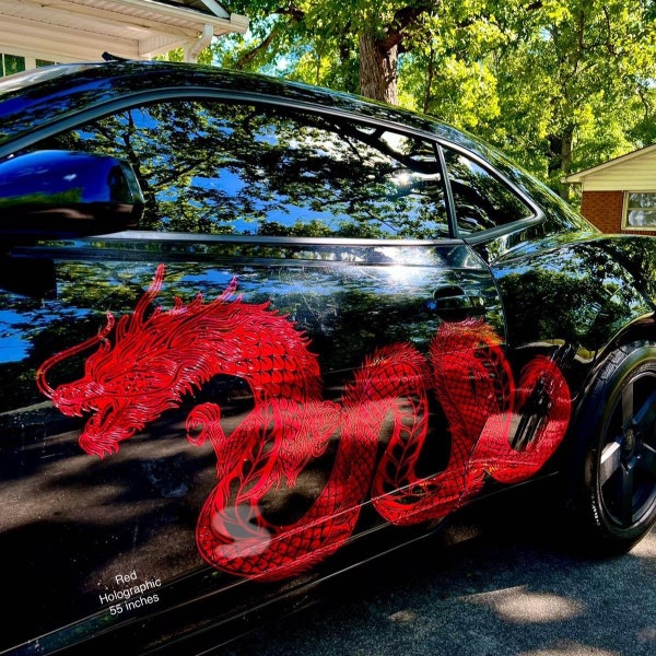 Dragon 2 Decal Graphic Sticker | Trucks | Mustang | Walls | SVG | PNG| Removable | Valentines Gift | Mothers Day Gift | Fathers Day Gift