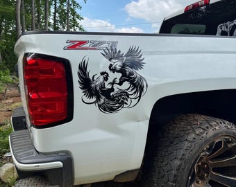 Fighting Roosters Decal | Double Rooster Vinyl Sticker | Ranch Farm Truck Car Window Decal |