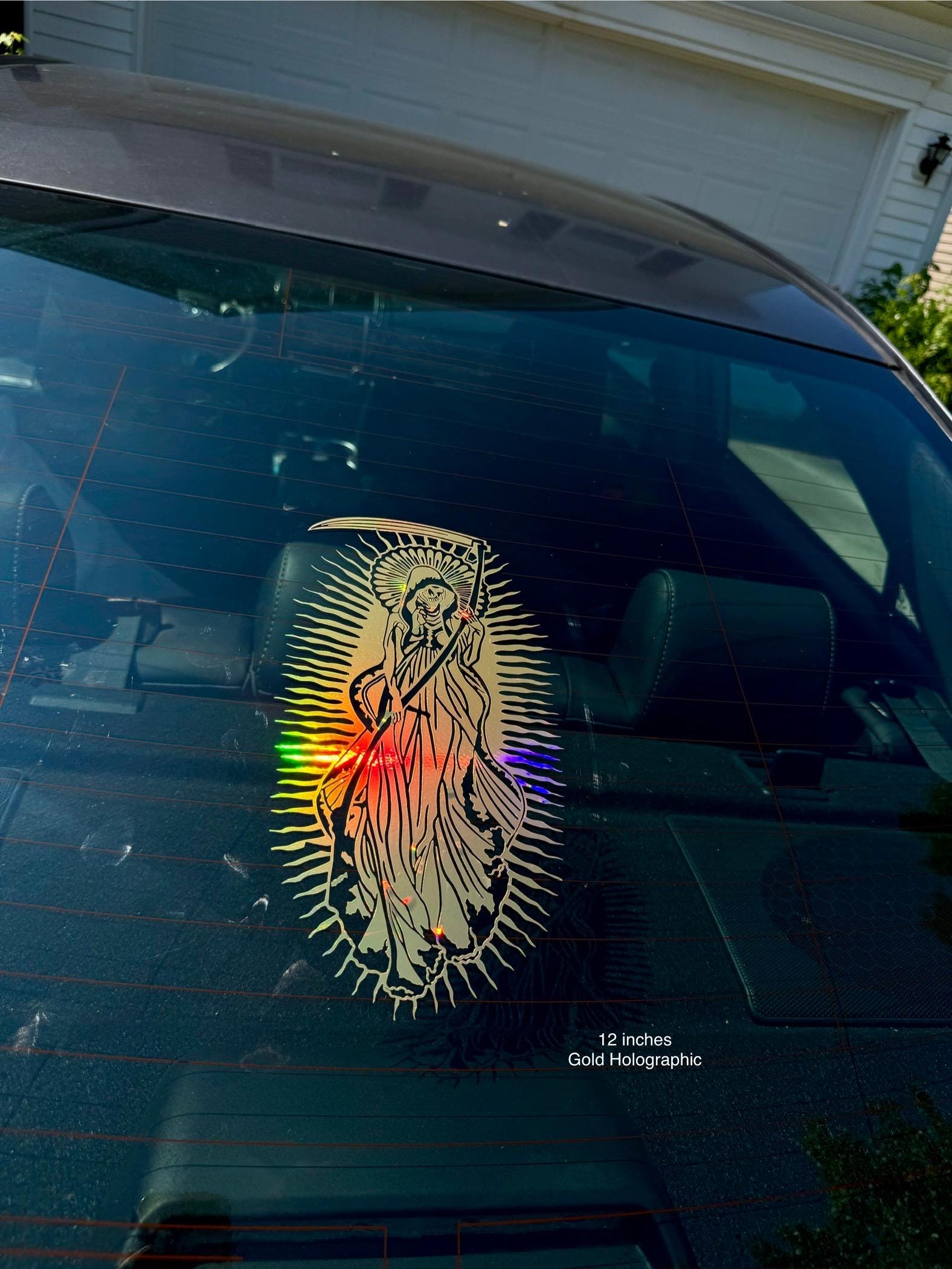 Calcomanía grande de la Santa Muerte para camionetas, autos, paredes, SVG,  SUV, extraíble, regalo de Navidad, regalos para él y regalos para ella. -  Etsy México, image size:1576x2100