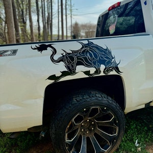 Mad Bull Aufkleber Grafik Aufkleber | LKW | Autos | Wände | SVG | PNG| Abnehmbar | Valentinstag Geschenk Muttertagsgeschenk | Geschenk zum Vatertag