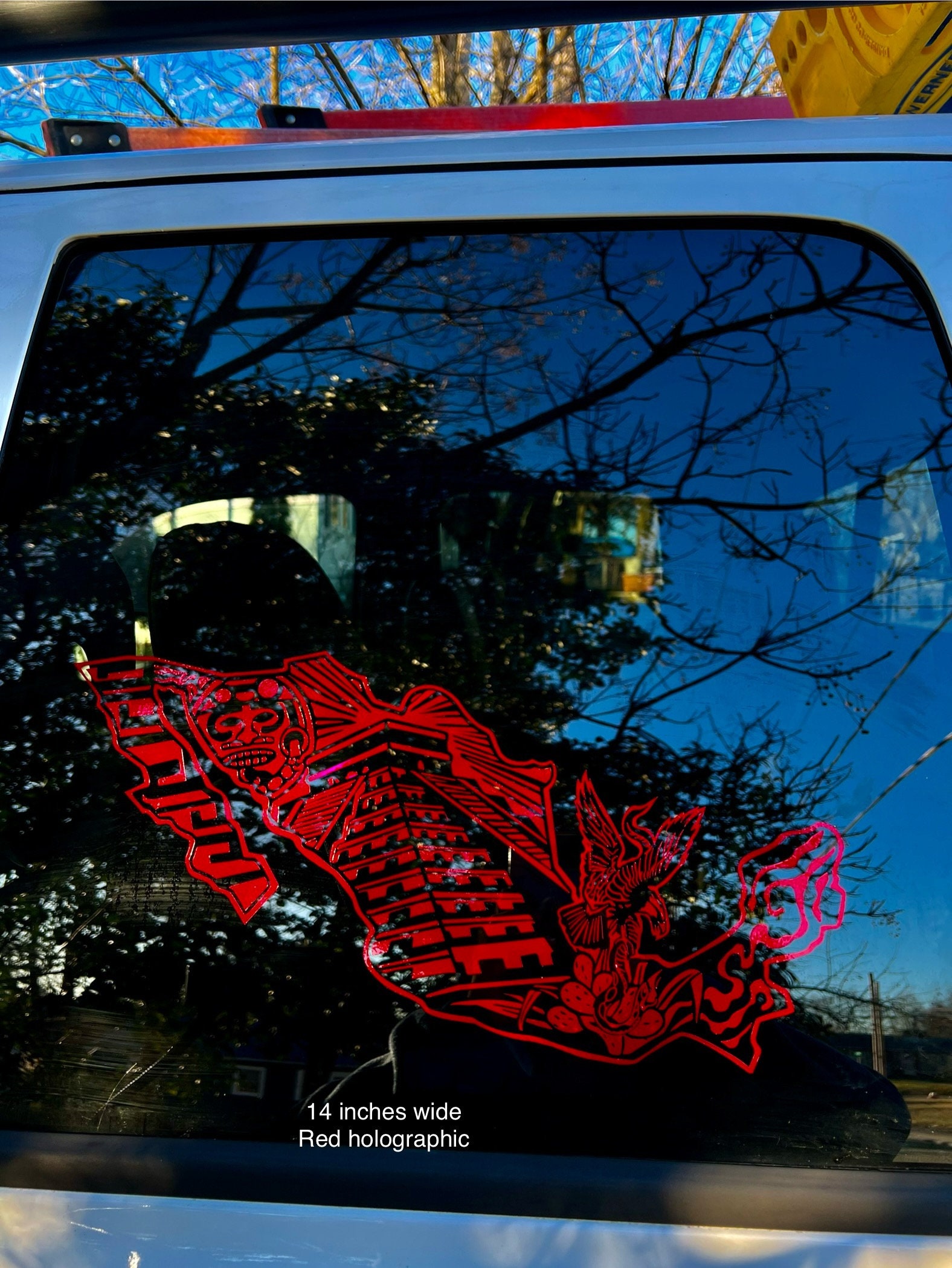 Mexico Map Aztec Decal | Aztec Warrior Mexico Car & Truck Vinyl Sticker ...