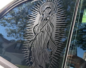 Santa Muerte Decal | La Santa Muerte Car Window Vinyl Sticker | Mexican Religious Truck Decal |