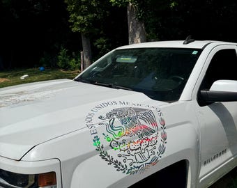 Escudo de México Decal | Mexican Coat of Arms Vinyl Sticker | Mexico Pride Eagle Car Decal for Trucks, Cars & SUVs |