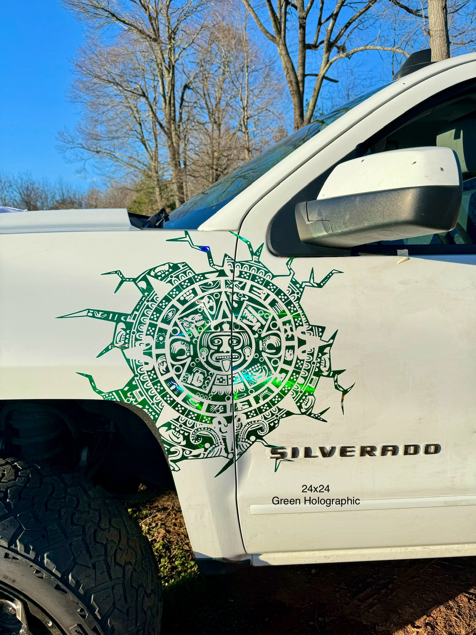 Aztec CalendarDecal #2 Graphic Sticker | Trucks |Cars|Walls|SVG| PNG| Removable | Valentines Gift | Mothers Day Gift | Fathers Day Gift