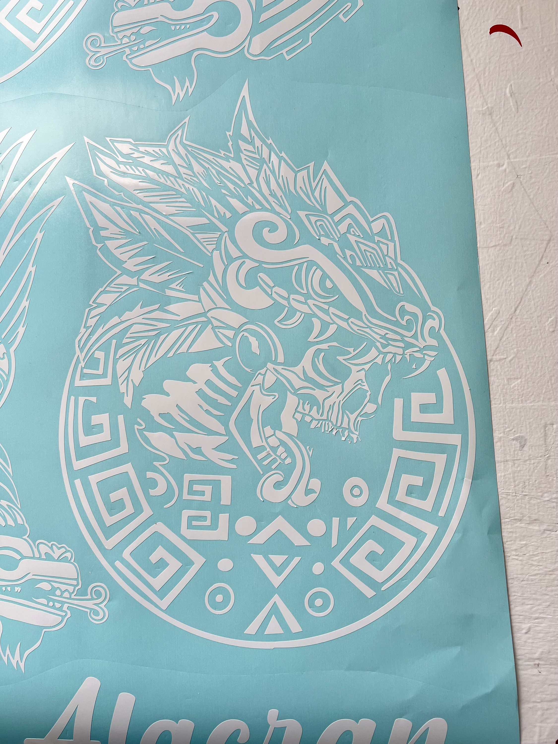 Aztec Skull Warrior Decal | Holographic Aztec Skull Vinyl Sticker ...