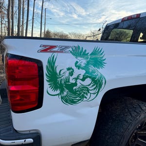 Roosters Decal Graphic Sticker | Trucks | Cars | Walls | SVG | Removable | Valentines Gift | Mothers Day Gift | Fathers Day Gift
