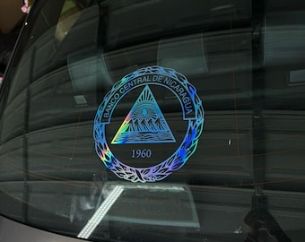 Nicaragua Decal | Nicaragua Seal Car & Truck Vinyl Sticker | Nicaraguan Pride Vehicle Window Decal |