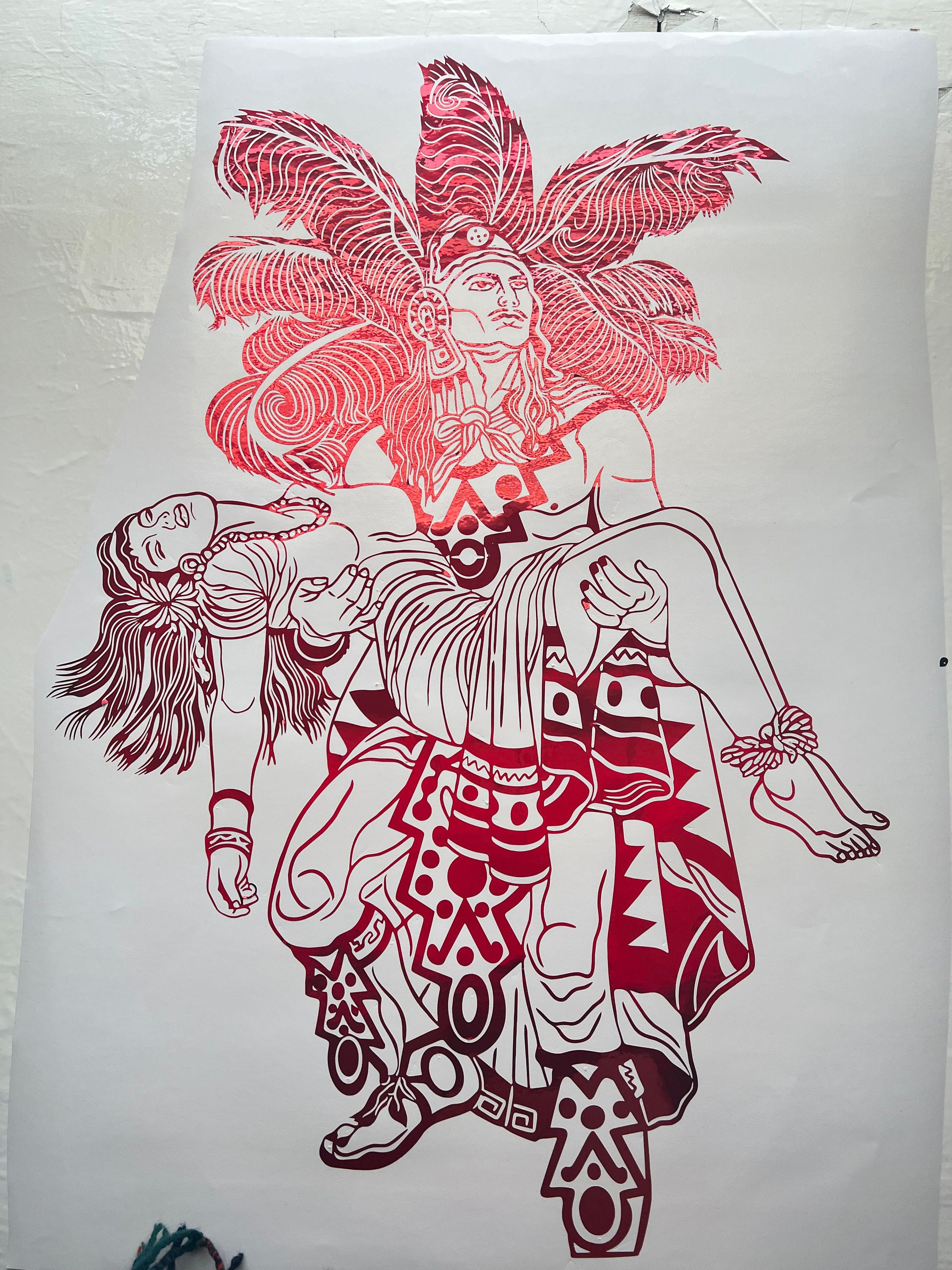 Aztec Warrior Decal | Mexican Warrior Vinyl Sticker | Aztec Culture Car ...