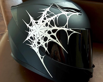 Spider Web Decal for Motorcycle Helmet, Car Window Sticker, Gothic Vinyl Decal, Waterproof Auto Graphic, Truck, SUV, JDM, Racing Style