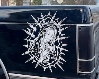 Virgen de Guadalupe Decal | Our Lady of Guadalupe Vinyl Sticker | Religious Car Window Decal | Catholic Truck Sticker |