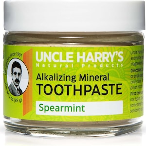 Il dentifricio rimineralizzante alla menta verde di Uncle Harry's/il dentifricio sbiancante naturale rinfresca l'alito e favorisce lo smalto