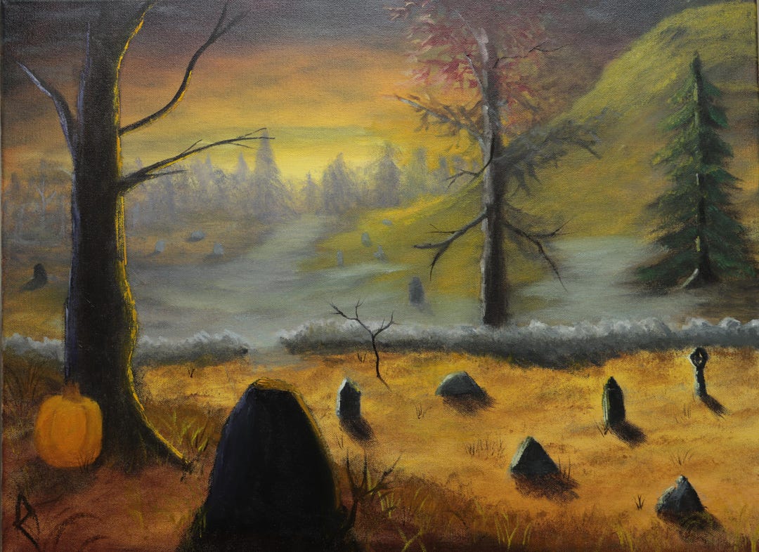 Cemetery Ridge Poster Graveyard in the Hills Poster: Fine Art Print - Etsy