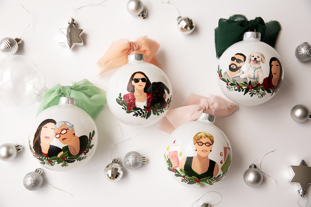 Christmas Presents, Family Portrait Christmas Decoration, Custom