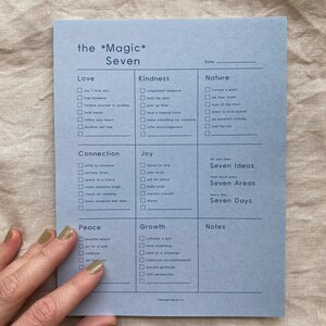 The Magic Seven | Intention, Tracking, Gratitude, Wellness Notepad