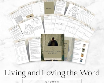 Bible Journal for New Christians, 91 Day Devotional PDF, Growth, Part 2 of Living and Loving the Word, Christian Bible Study Journal