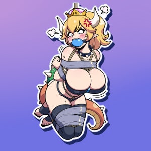 Bowsette Bondage (Vinyl Sticker)