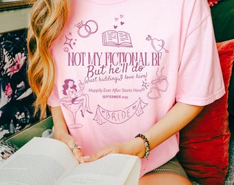 Romance Reader Bachelorette Shirts: Funny Fictional BF Wedding Party Tees