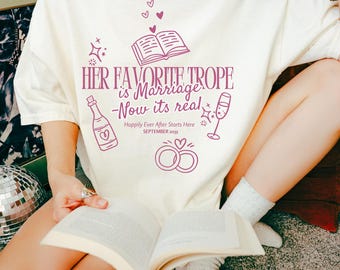 Bookish Bachelorette Party Tee: Romance Novel Bridal Crew Shirt